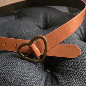 Heart Buckle Brown Belt